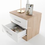 Нощно шкафче Сити 3055 сонома арвен/бяло гланц