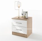 Нощно шкафче Сити 3055 сонома арвен/бяло гланц