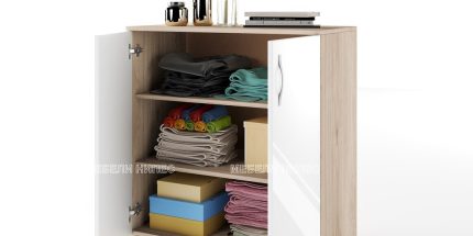 product - Скрин Сити 3009 сонома арвен/бяло гланц