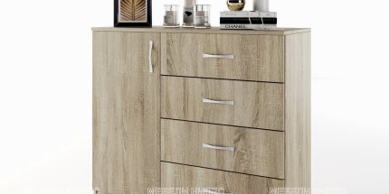 product - Скрин Сити 3008 дъб сонома тъмна – Промо цена