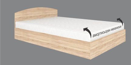 product - Легло за матрак 140/190 см Аполо 5 сонома