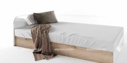 product - Приста Сити 2011 сонома арвен/бяло гланц за матрак 120/190 см