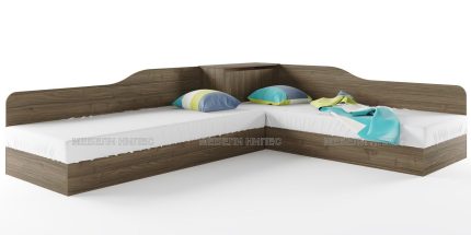 product - Ъглови легла с ракла Сити 2001 орех адмирал