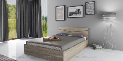 product - Спалня за матрак 140/200 см Сити 2010 сонома тъмна