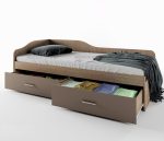 Легло с чекмеджета Сити 2023 мока – за матрак (90/200 см)