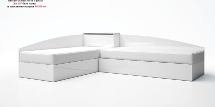 product - Комплект с високи легла Лео 7 бяло гланц – 82/190 см или 90/200 см