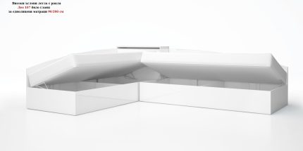 product - Комплект с високи легла Лео 7 бяло гланц – 82/190 см или 90/200 см