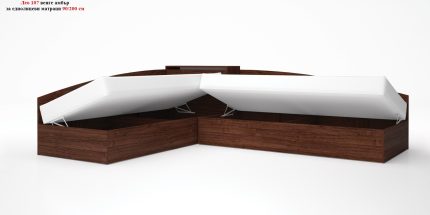 product - Комплект с високи легла Лео 7 венге амбър – 82/190 см или 90/200 см