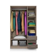 Гардероб трикрилен Сити 1028 мока