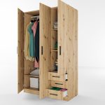 Гардероб трикрилен Сити 1028 дъб артисан