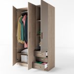 Гардероб трикрилен Сити 1028 мока