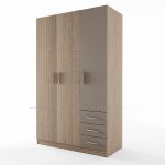 Гардероб трикрилен Сити 1028 мока