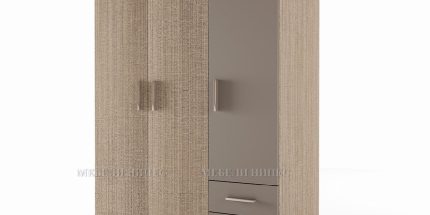 product - Гардероб трикрилен Сити 1028 мока