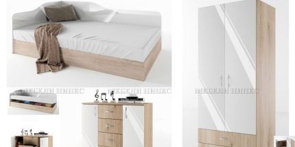 product - Спалня с приста + скрин Лея 5 – 2 варианта