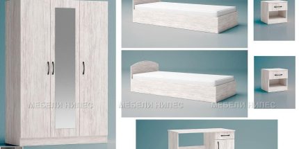 product - Детска стая с 2 легла Аполо 9 дъб бланко – вариант 2 – Промо цена