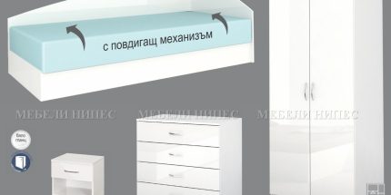 product - Детска стая Клио бяло гланц – промо цена