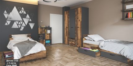 product - Модулна детска стая Сити 5040 с 2 легла – Промо цена