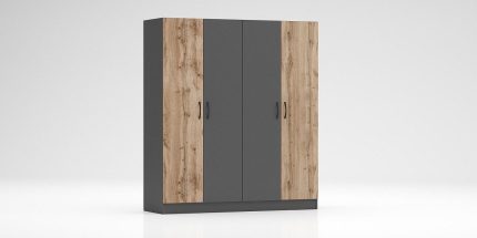 product - Гардероб Аполо 6 дъб вотан/антрацит