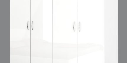 product - Гардероб Аполо 6 бял гланц – Промо цена