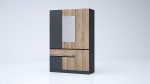 Модулен гардероб Лео 3 дъб вотан/антрацит