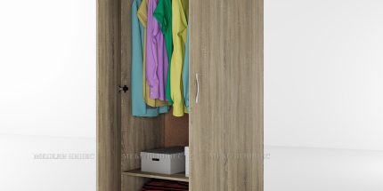 product - Гардероб двукрилен Сити 1001 сонома тъмна