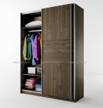 Гардероб с плъзгащи врати Сити 1034 орех адмирал – ДО ИЗЧЕРПВАНЕ