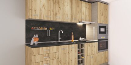 Кухни Дъб Дакота - Кухня City 9154 с термоплот