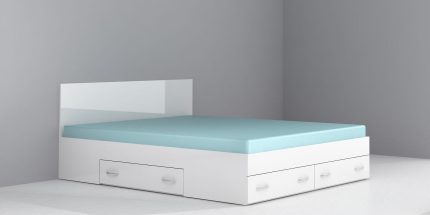 product - Спалня Аполо 10 бял гланц за матрак 160/200 см