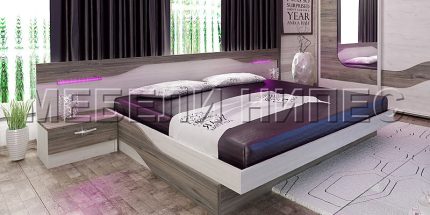 product - Спалня с 2 нощни шкафчета Арамо