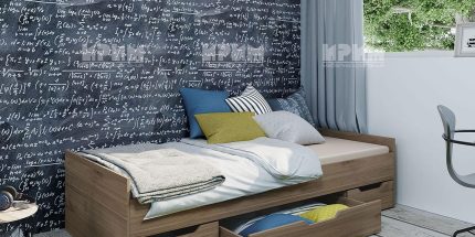 product - Легло с чекмеджета Сити 2021 за матрак 90/200 см