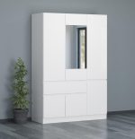 Модулен гардероб Лео 3 бяло гланц