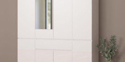 product - Модулен гардероб Лео 4 бяло гланц