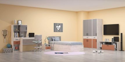 product - Модулна детска стая Сидни бланко  – вариант 2