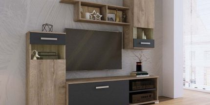 product - Модулна секция Емина 2 дъб суров – промо цена