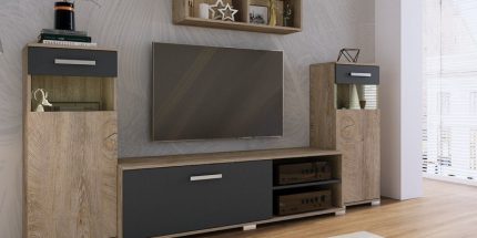 product - Модулна секция Емина 2 дъб суров – промо цена