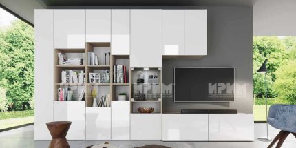 product - Холна секция Сити 6052 с МДФ бяло гланц – Промо цена