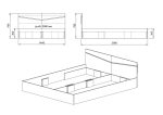 Спалня за матрак 140/200 см Сити 2010 орех адмирал