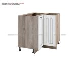 ДО ИЗЧЕРПВАНЕ – Кухненски модули: лице МДФ бяло фладер/ корпус сонома арвен