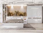 Спален комплект Luxory с МДФ бяло гланц – Промо цена