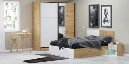 product - Спален комплект Роял бяло гланц – Промо цена