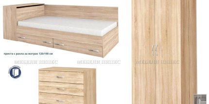 product - Спален комплект с приста Анди сонома – Промо цена