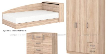 product - Спален комплект Аполо 86 дъб сонома – вариант 1 – Промо цена