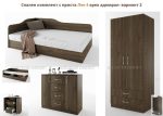 Спалня с приста + скрин Лея 4 – 2 варианта