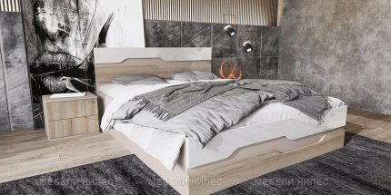 product - Спалня с 2 нощни шкафчета Milion с МДФ – промо цена