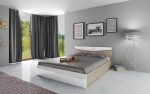 Спалня за матрак 160/200 см Сити 2008 сонома арвен/бяло гланц
