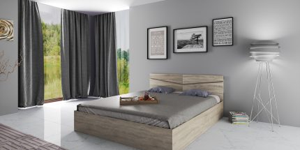 product - Спалня за матрак 160/200 см Сити 2008 сонома тъмна