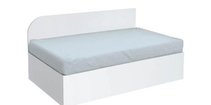 product - Високо легло тип приста + ракла Гранд бяло (120/190 см) – Промо цена