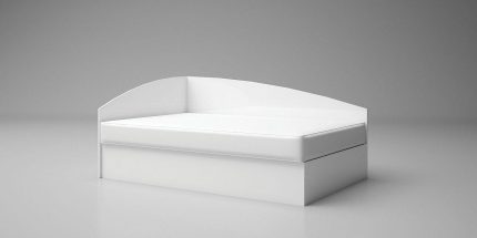 product - Високо легло – приста Лео 4 бяло гланц – Промо цена