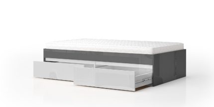 product - Висока модулна приста Лео 120 антрацит гланц/бяло гланц