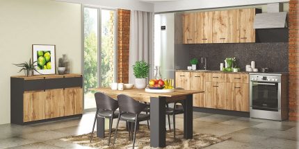Кухни Дъб Дакота - Комплект за трапезария Верона 214 – Промо цена
